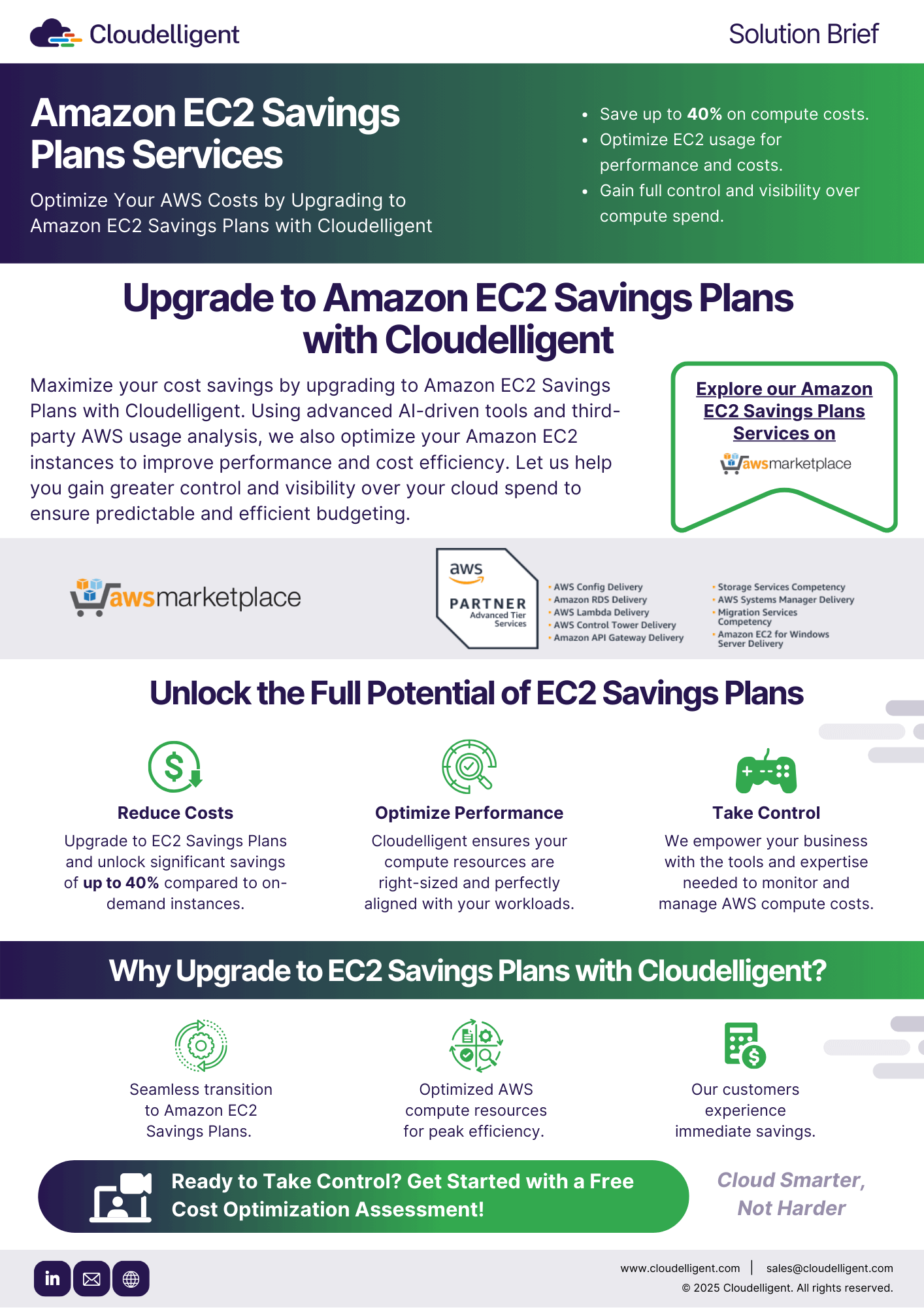 Solution Brief - Amazon EC2 Savings Plans Services