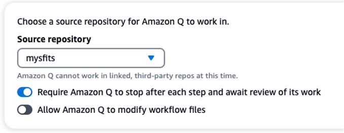 Figure 4: Configurations for assigning Amazon Q (source) 