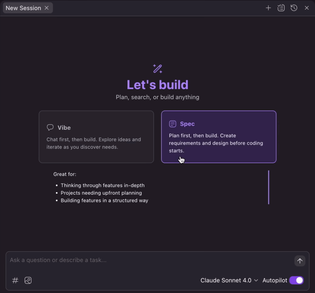 Spec-Mode with Kiro